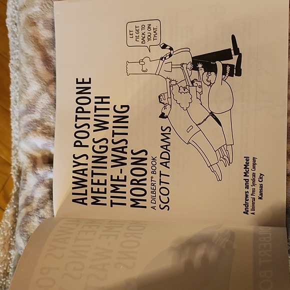 Signed "Always Postpone Meetings with Time Wasting Morons" A Dilbert Book - Picture 2 of 5
